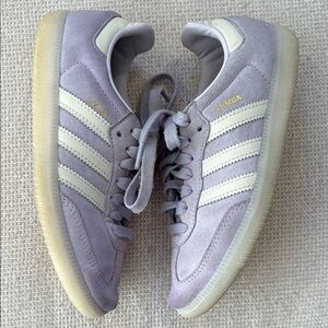 Samba- Adidas Kids Purple Suede Sneakers
